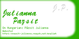 julianna pazsit business card